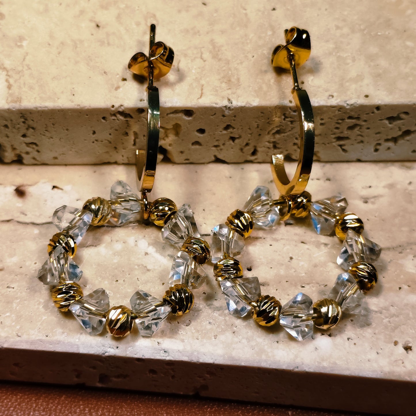 Crystal Dew 18K Gold Plated Earrings