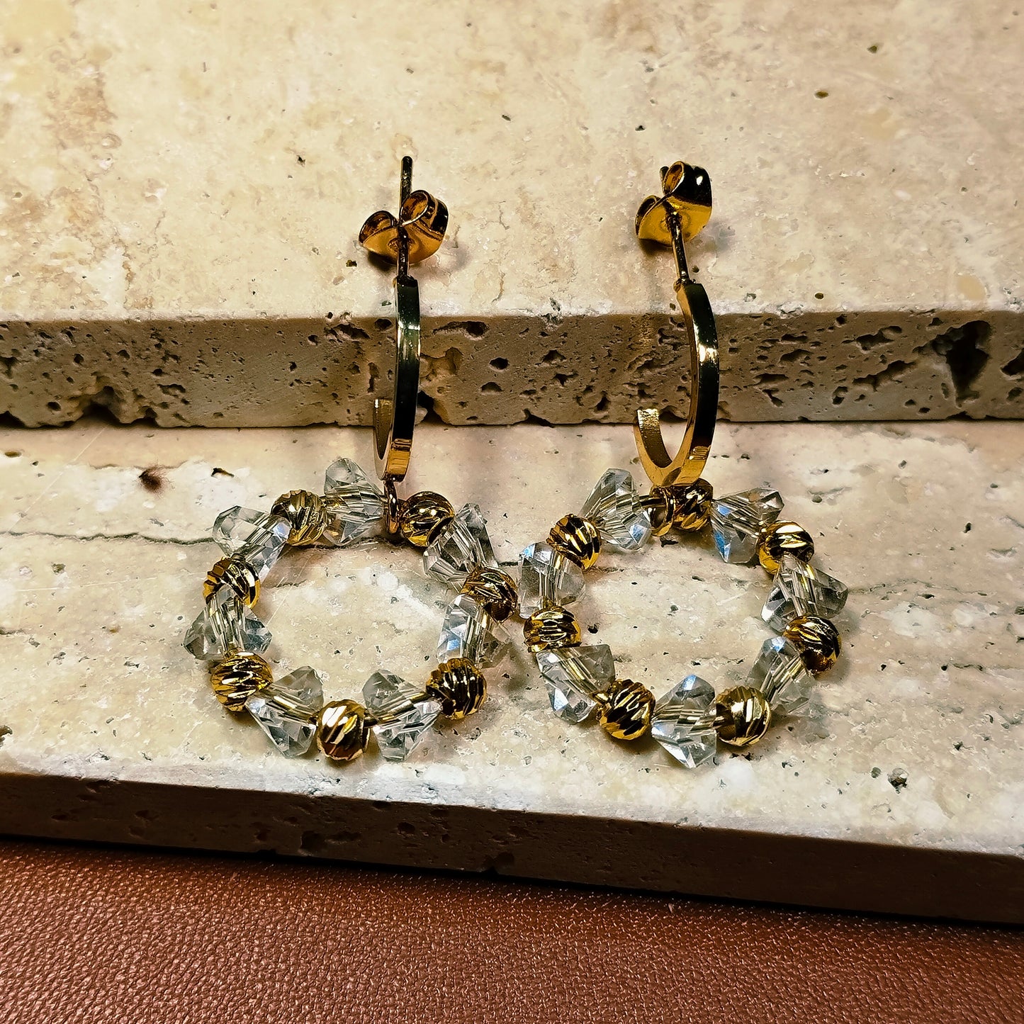 Crystal Dew 18K Gold Plated Earrings