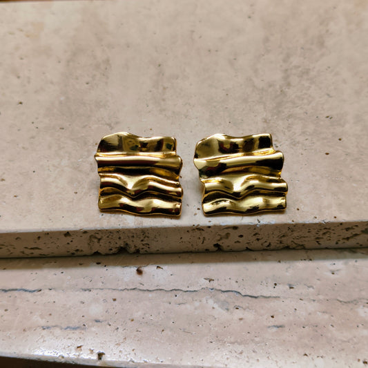 Auric Wave 18K Gold Plated Earrings