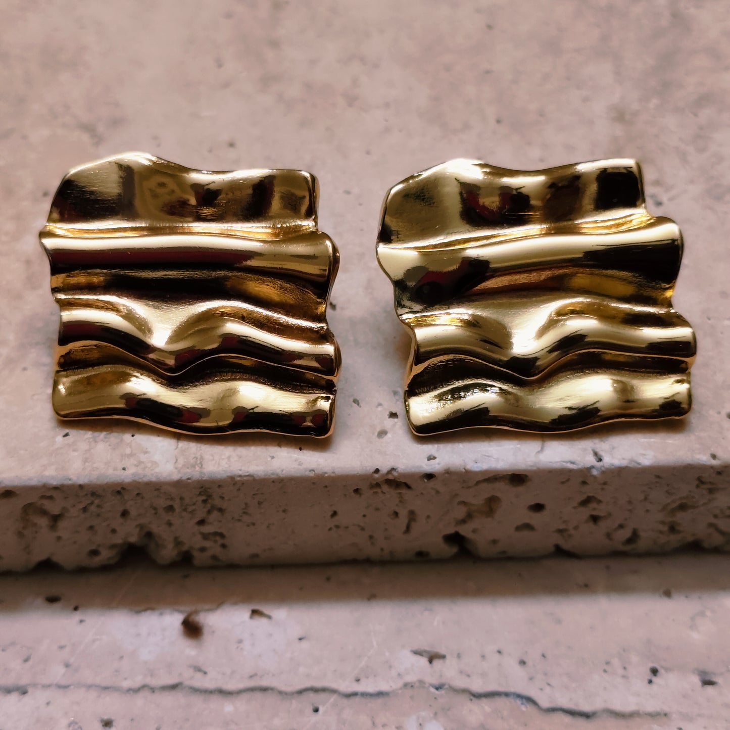 Auric Wave 18K Gold Plated Earrings