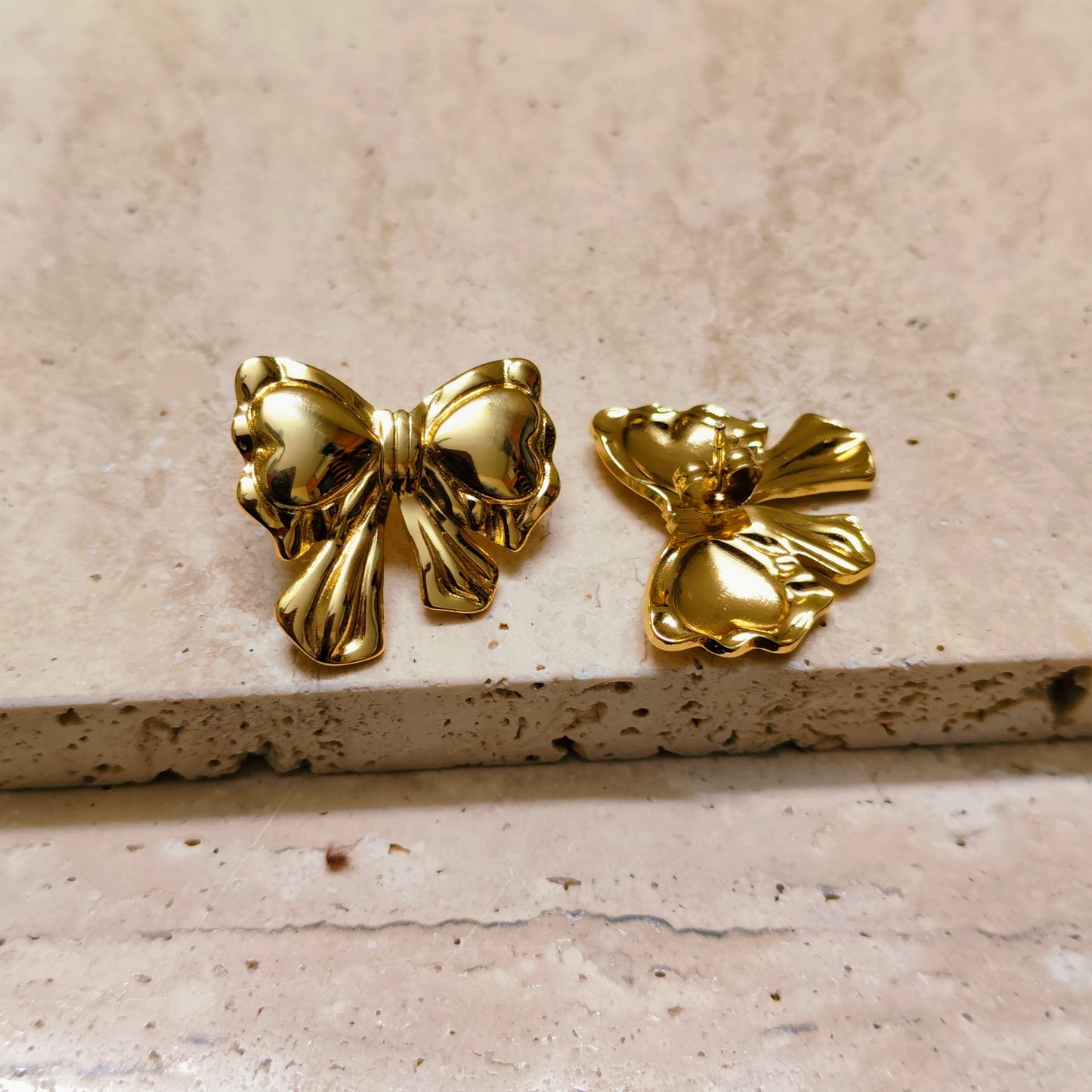 Ethereal Bow 18K Gold Plated Earrings