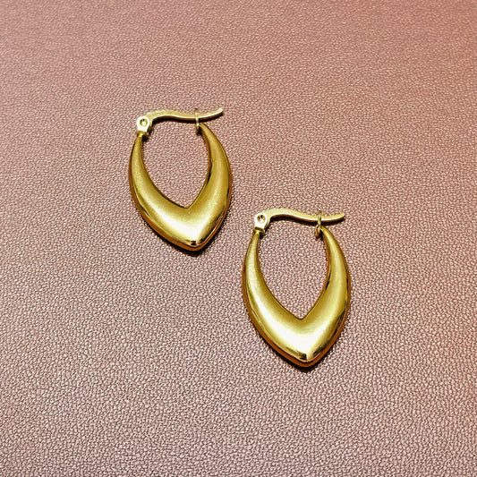 Molten Gold 18K Gold Plated Chunky Hoop Earrings