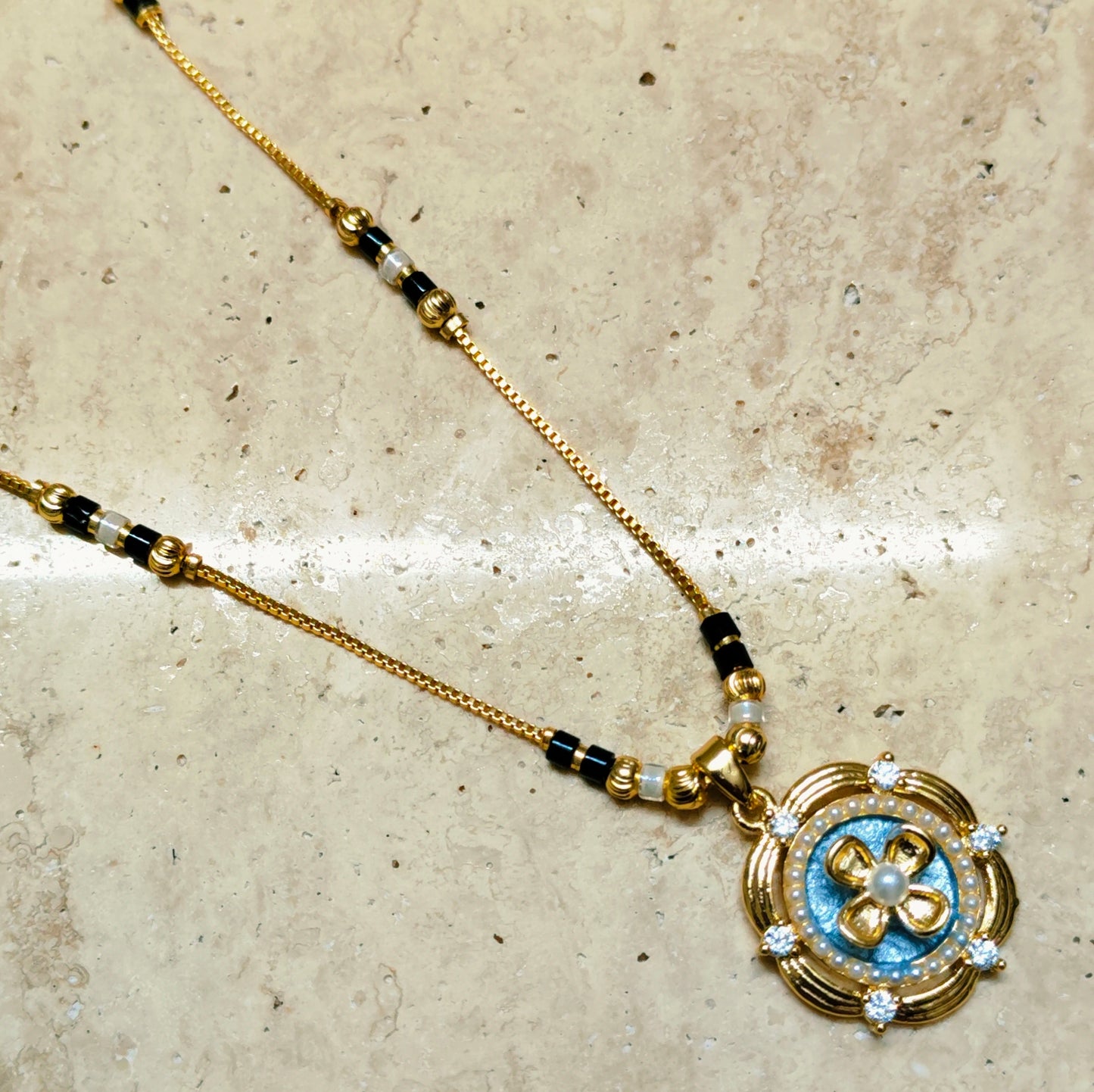 Silver Mist 18K Gold Plated Mangalsutra