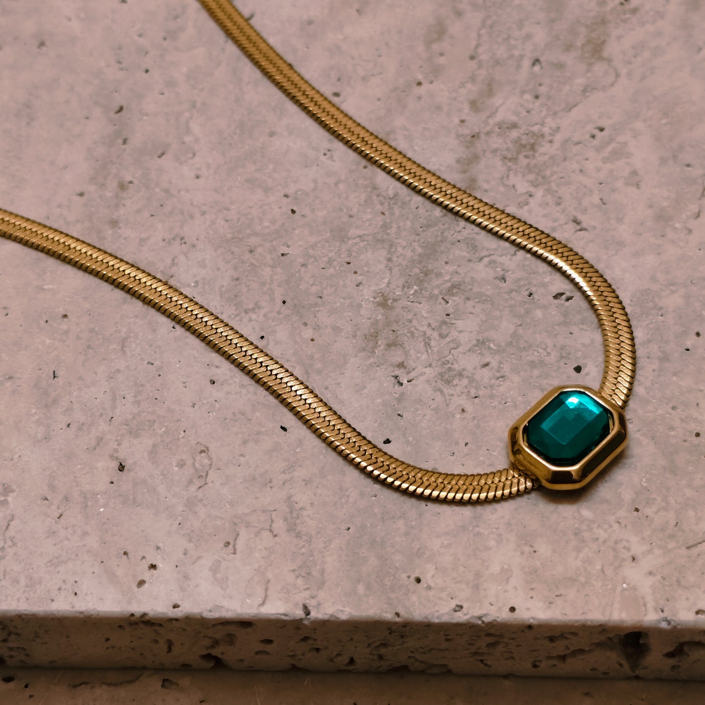 Enchanted Green 18K Gold Plated Necklace