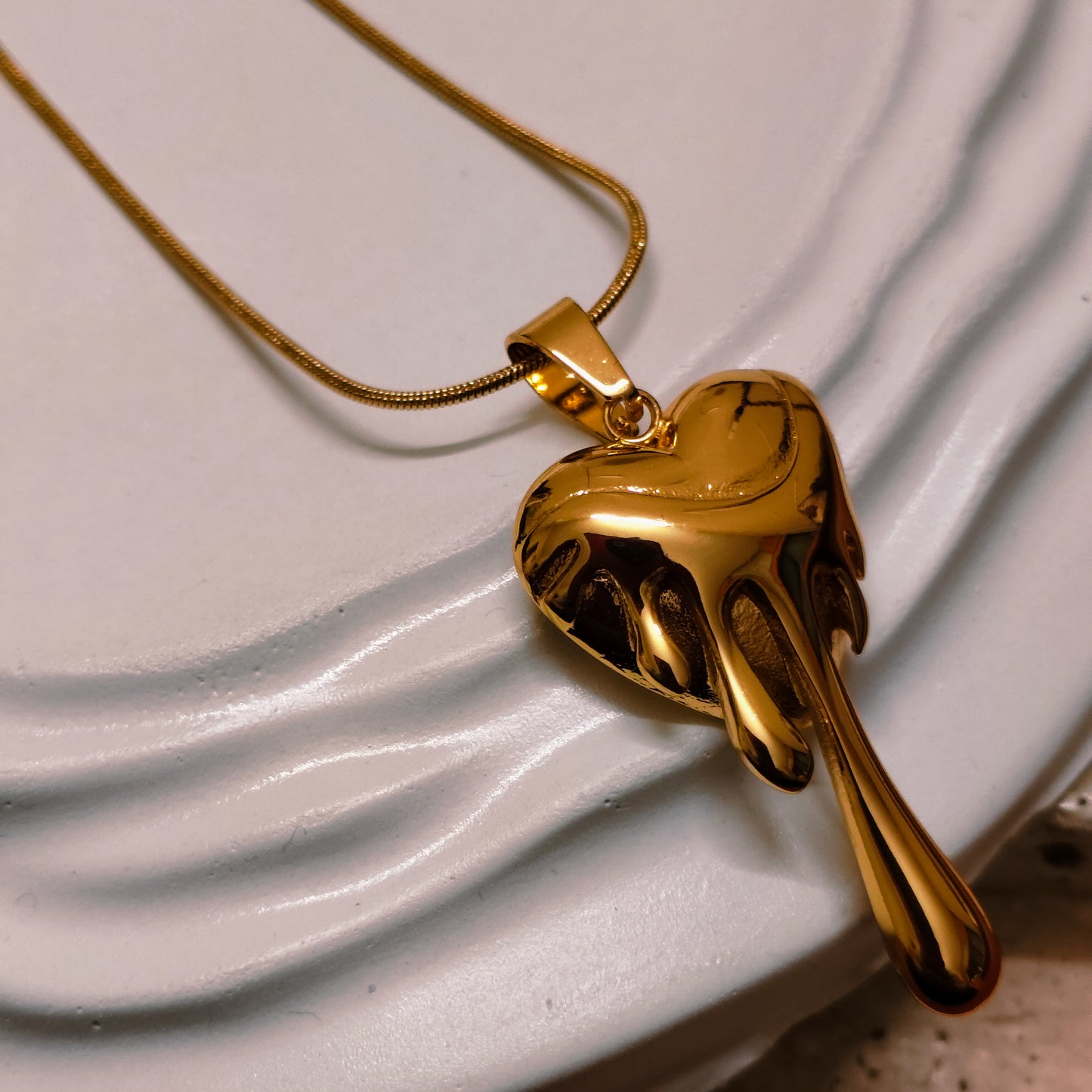 Liquid Love 18K Gold Plated Pendant Necklace