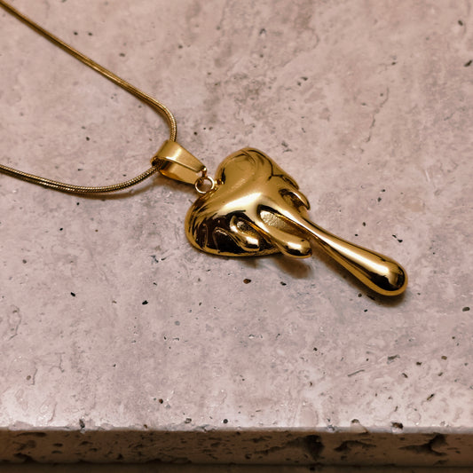 Liquid Love 18K Gold Plated Pendant Necklace