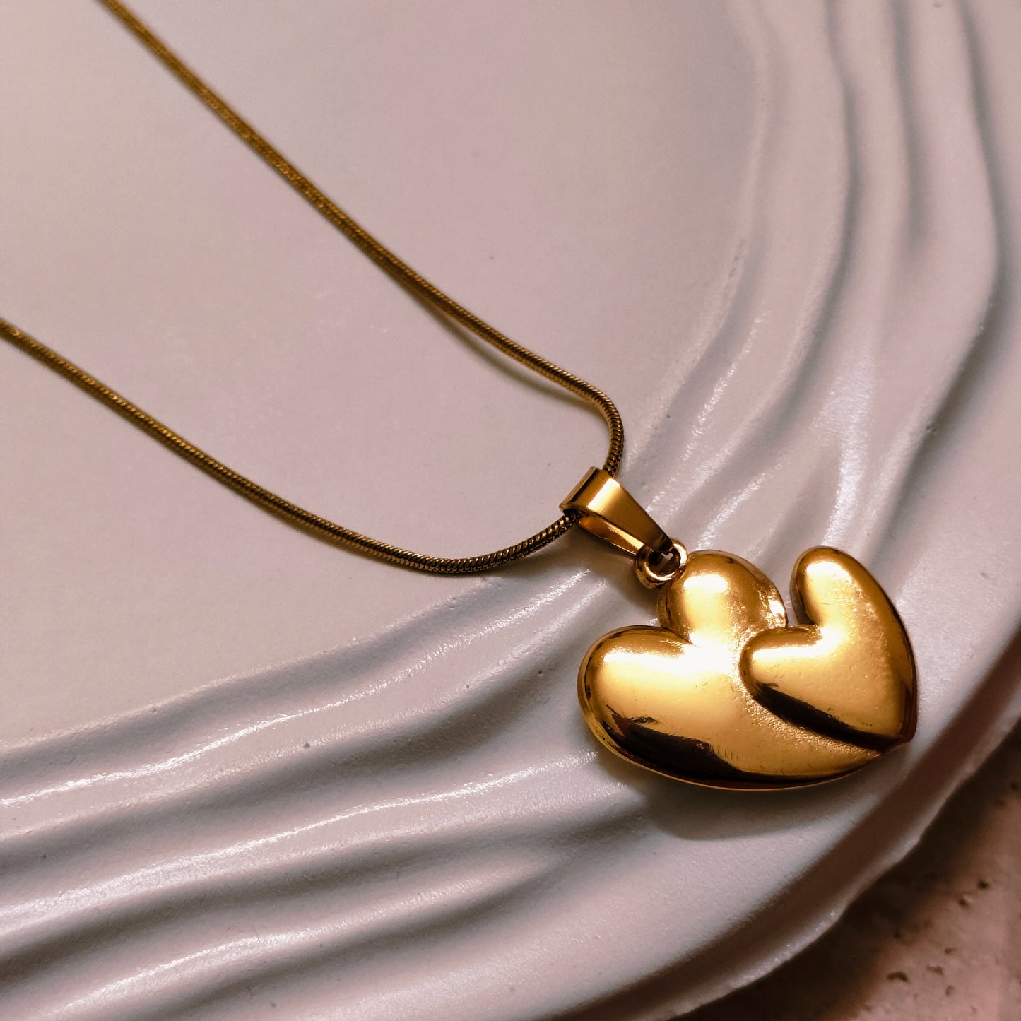 Eternal Bond 18K Gold Plated Pendant Necklace