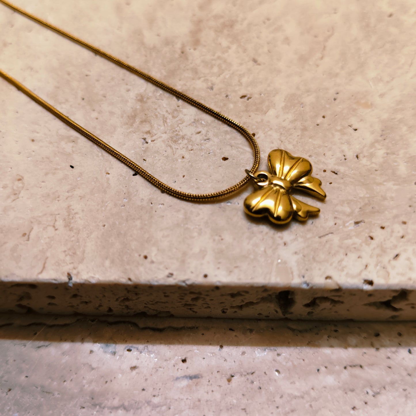 Grace Knot 18K Gold Plated Pendant Necklace