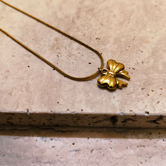 Grace Knot 18K Gold Plated Pendant Necklace