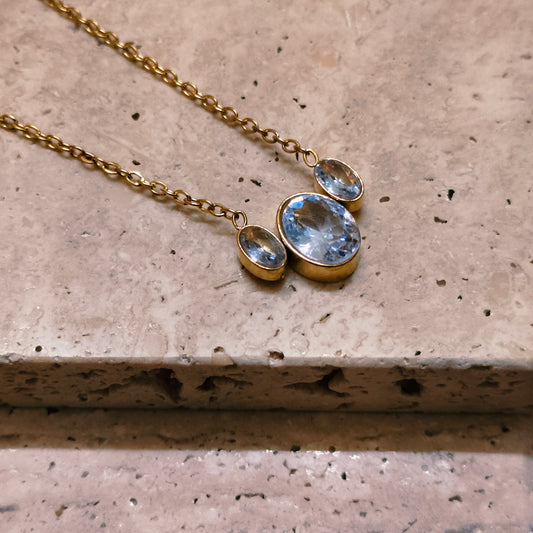 Trinity Glow 18K Gold Plated Pendant Necklace