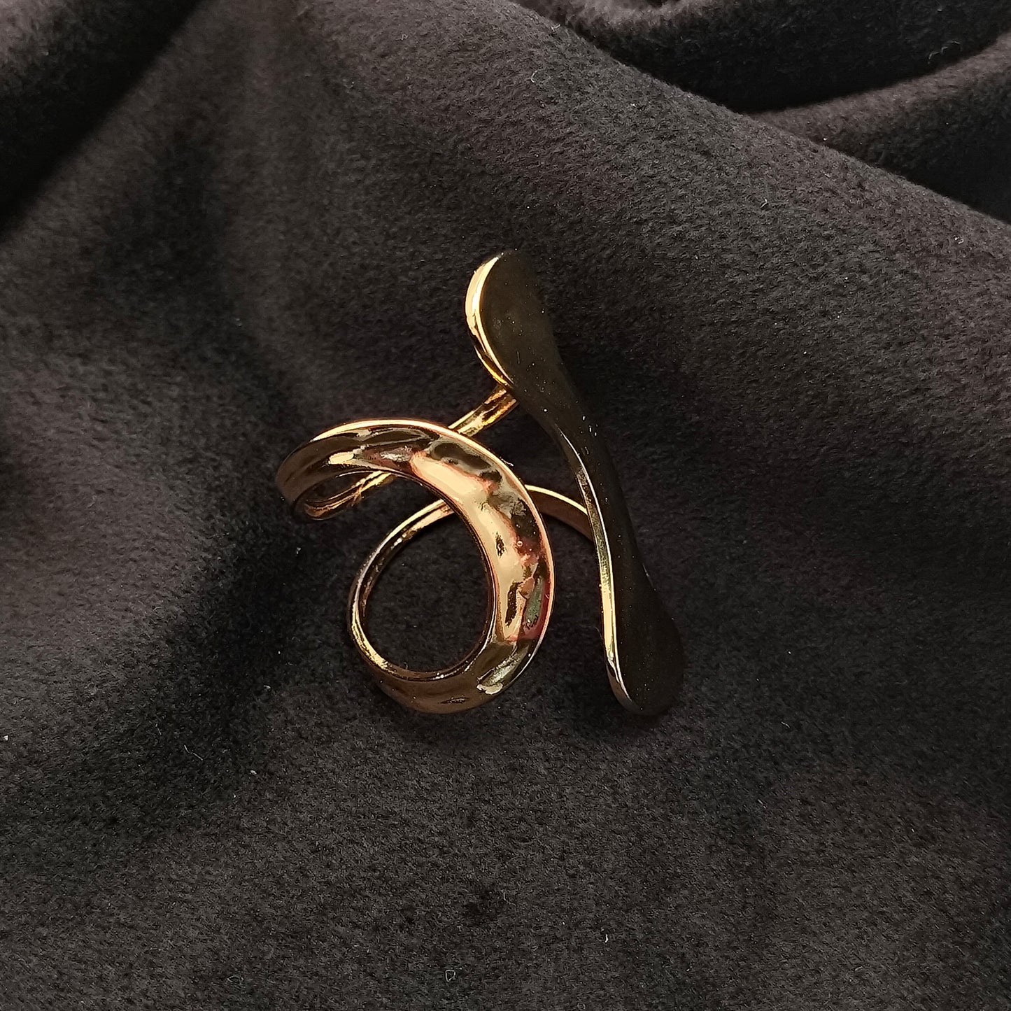 Golden Statement 18K Gold Plated Adjustable Ring