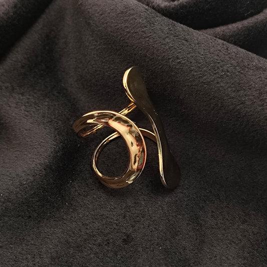 Golden Statement 18K Gold Plated Adjustable Ring