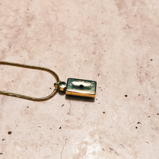 Aurora Black 18K Gold Plated Pendant Necklace