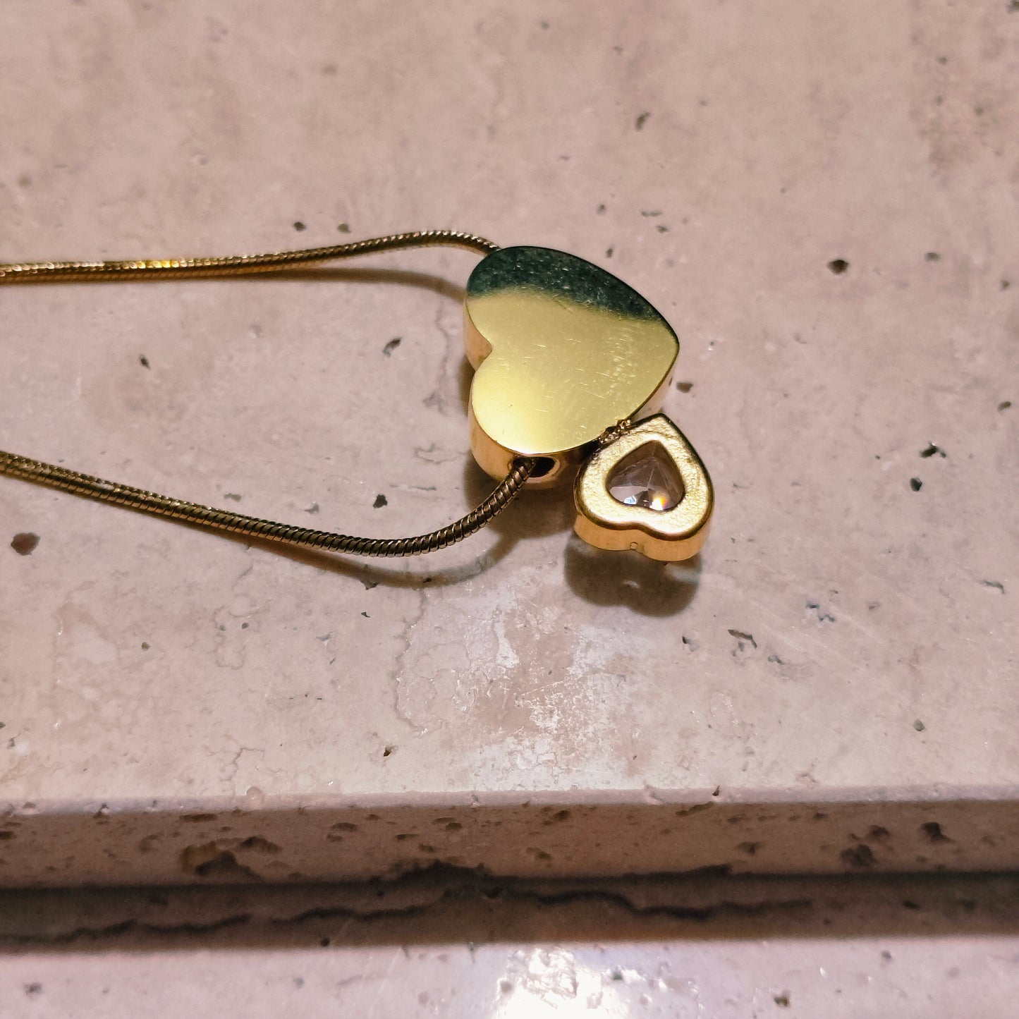 Aurora Hearts 18K Gold Plated Pendant Necklace