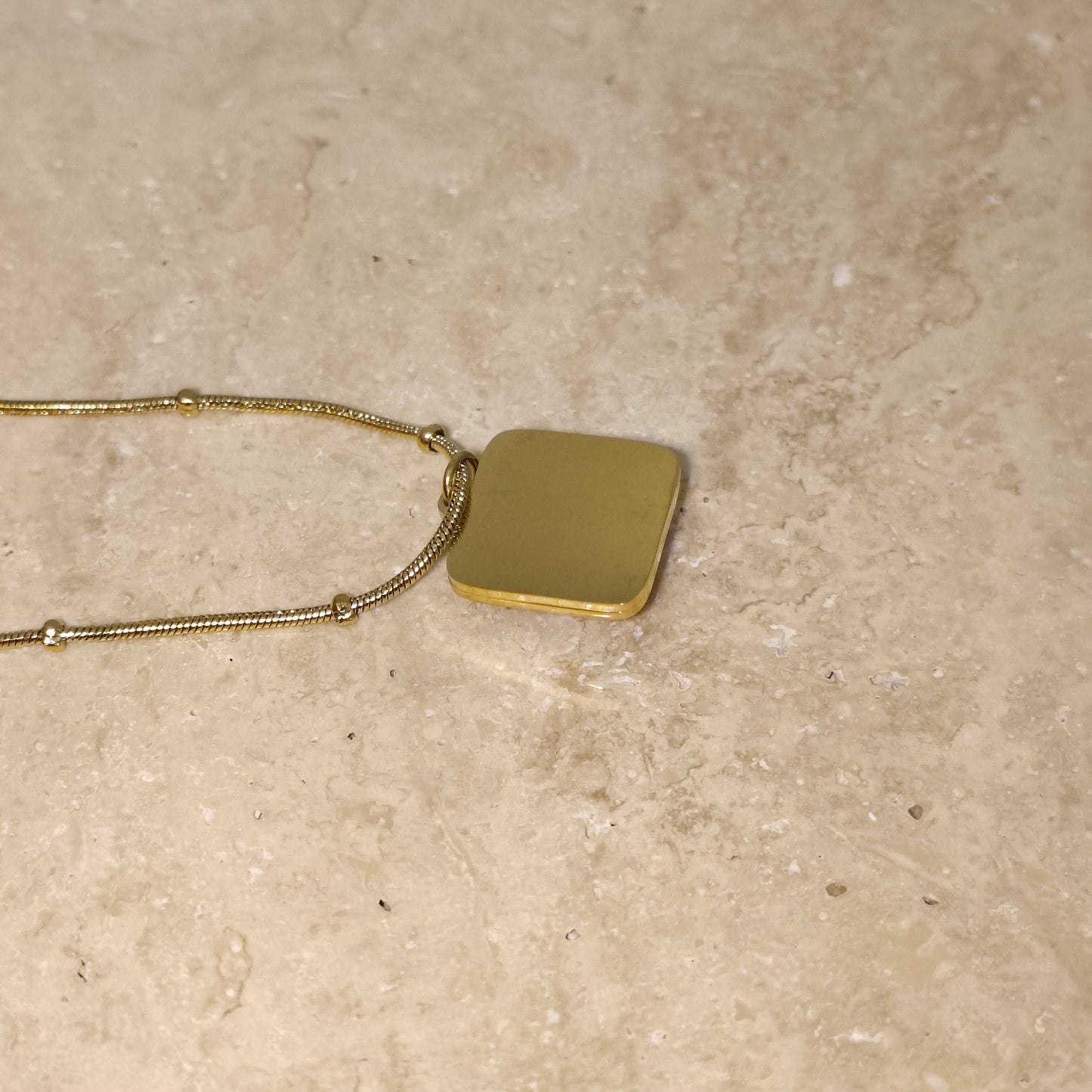 Pink Aura 18K Gold Plated Pendant Necklace