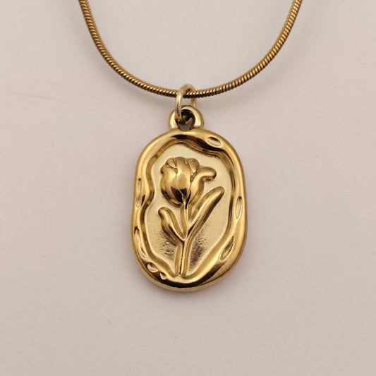 Golden Rose 18K Gold Plated Pendant Necklace