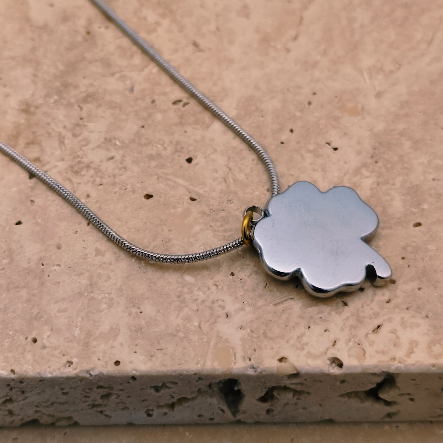 Dual Bloom 18K Gold Plated Pendant Necklace