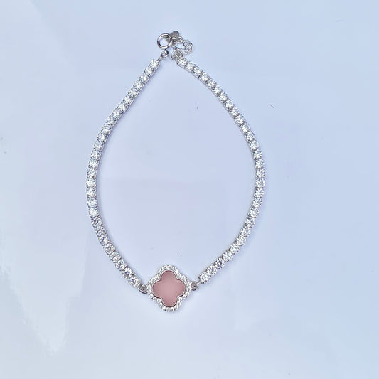 Rose Clover Spark 925 Sterling Silver Bracelet